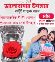 Red Rose Flower With Crystal Box(Preserved)